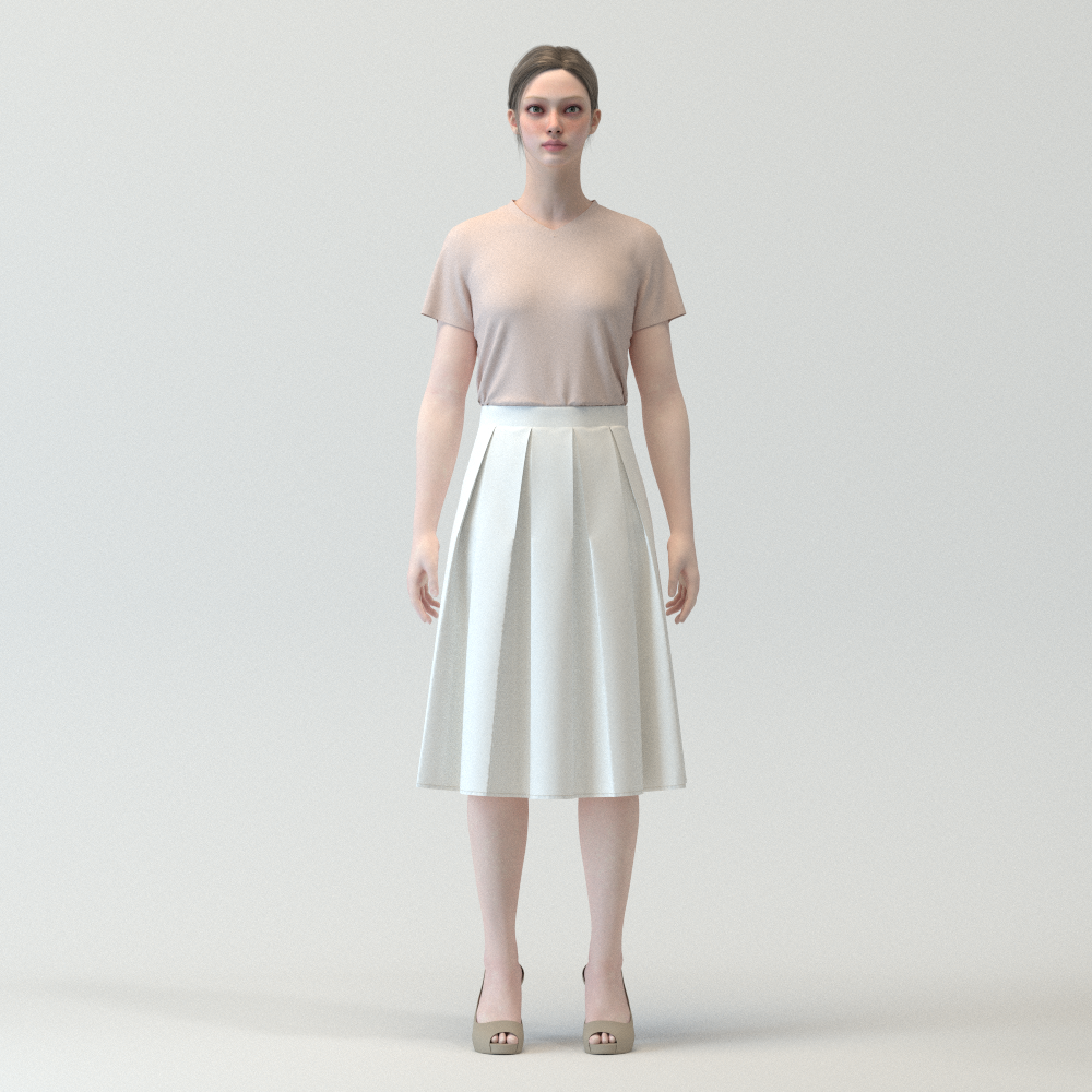 24SS 完売品　マークアンドロナ　ACD Pleats Skirt 白 24SS 完売品 マークアンドロナ ACD Pleats Skirt 白